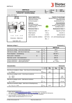 MMFTN123 Datasheet PDF Diotec Semiconductor Germany 