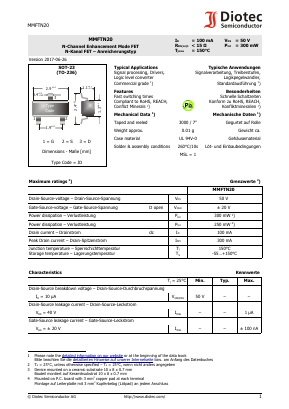 MMFTN20 Datasheet PDF Diotec Semiconductor Germany 