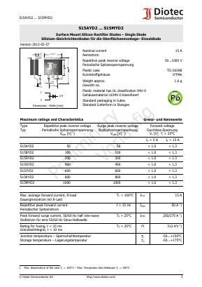 S15JYD2 Datasheet PDF Diotec Semiconductor Germany 
