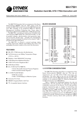 MAS17501LB Datasheet PDF Dynex Semiconductor