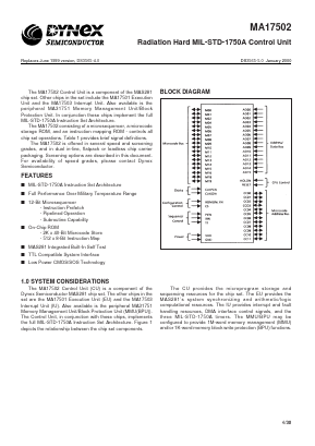 MAS17502CB Datasheet PDF Dynex Semiconductor