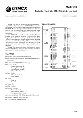 MAS17503CB Datasheet PDF Dynex Semiconductor