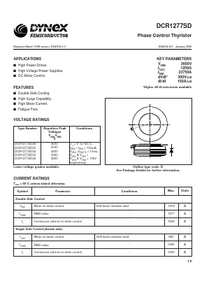DCR1277SD Datasheet PDF Dynex Semiconductor