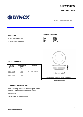 DRD2030F18 Datasheet PDF Dynex Semiconductor