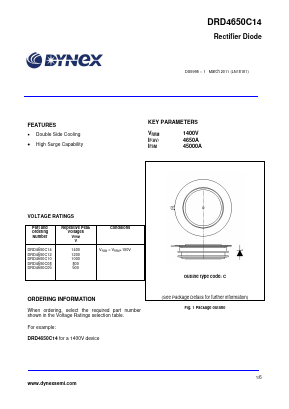 DRD4650C06 Datasheet PDF Dynex Semiconductor