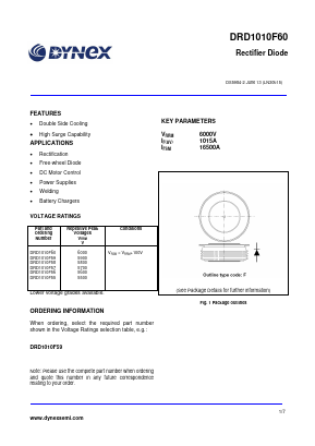 DRD1010F59 Datasheet PDF Dynex Semiconductor