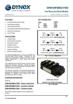 DFM100PXM33-F005 Datasheet PDF Dynex Semiconductor