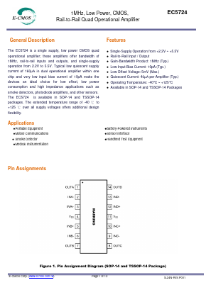 EC5724 Datasheet PDF E-CMOS Corporation