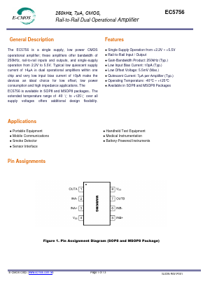 EC5756 Datasheet PDF E-CMOS Corporation