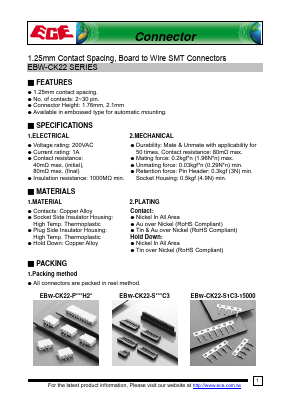 EBW-CK22-P002H2C-2Z-E3500 Datasheet PDF EXCEL CELL ELECTRONIC CO., LTD.