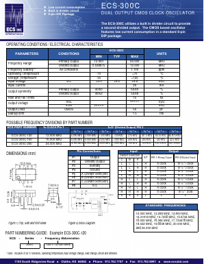 ECS-300C Datasheet PDF ECS, Inc.