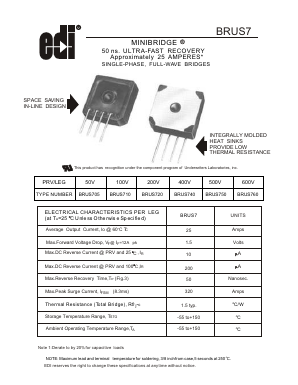 BRUS7 Datasheet PDF Electronic devices inc.