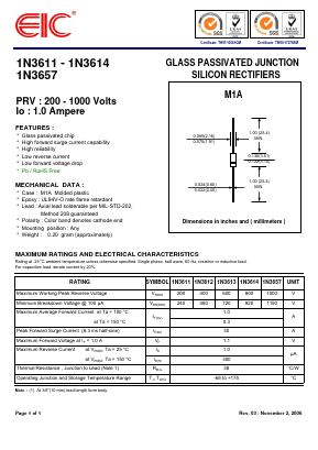 1N3611 Datasheet PDF Electronics Industry