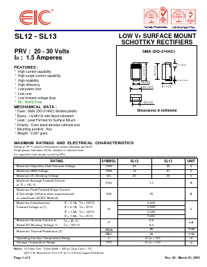 SL13 Datasheet PDF Electronics Industry