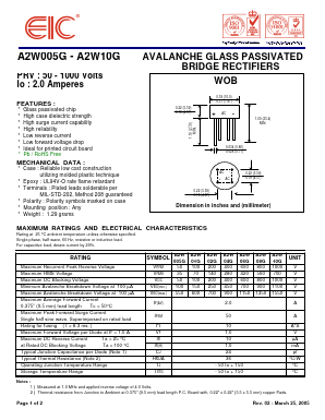 A2W005G_05 Datasheet PDF Electronics Industry