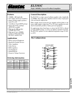 EL5393CS Datasheet PDF Elantec -> Intersil