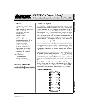 EL6245C Datasheet PDF Elantec -> Intersil