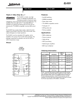 EL4344C Datasheet PDF Elantec -> Intersil