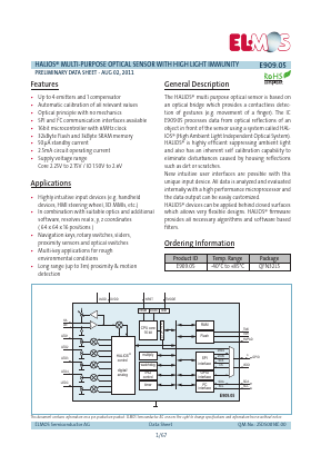 E909-05 Datasheet PDF ELMOS Semiconductor AG