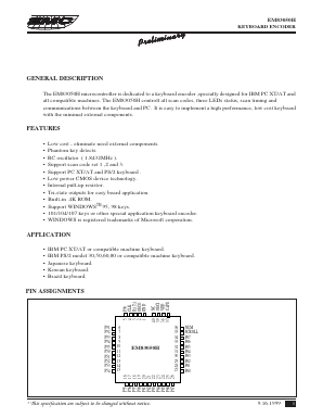 EM83050H Datasheet PDF ELAN Microelectronics