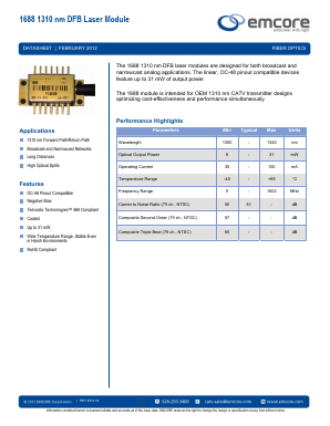 1688 Datasheet PDF Emcore Corporation