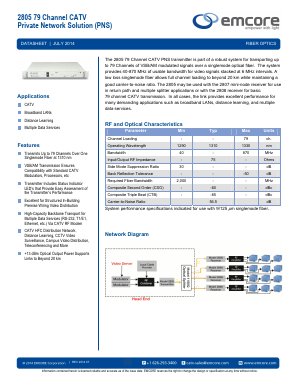 2805TE-SCSP/10 Datasheet PDF Emcore Corporation