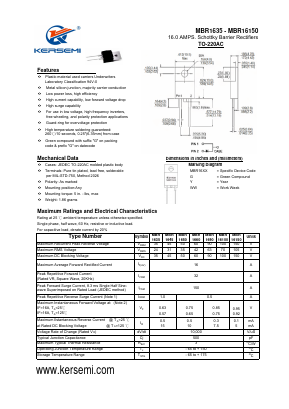 MBR1635 Datasheet PDF EM Microelectronic - MARIN SA
