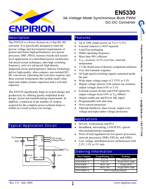 EN5330DC-T Datasheet PDF Enpirion, Inc.