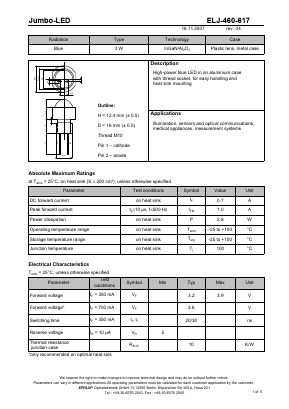 ELJ-460-617 Datasheet PDF EPIGAP optoelectronic GmbH