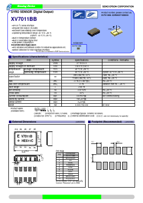 XV7011BB Datasheet PDF Seiko Epson Corp