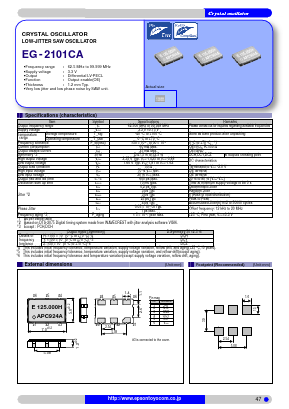 EG-2101CA Datasheet PDF Epson ToYoCom