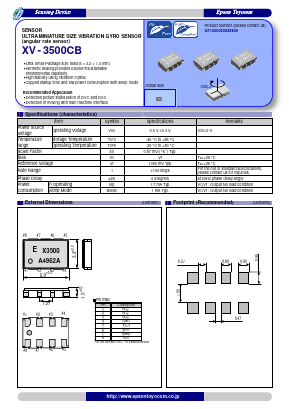 XV-3500CB Datasheet PDF Epson ToYoCom