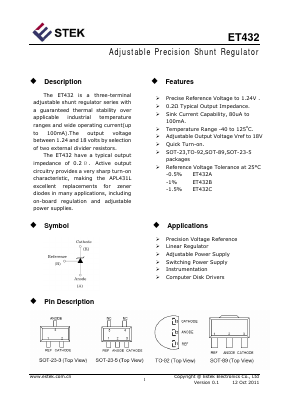ET432AAI Datasheet PDF Estek Electronics Co. Ltd
