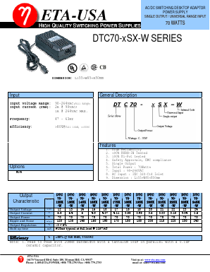 DTC70-XSX-W Datasheet PDF ETA-USA