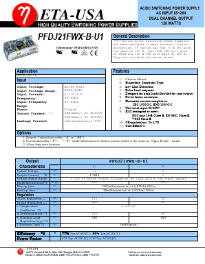 PFDJ21FWX-B-U1 Datasheet PDF ETA-USA