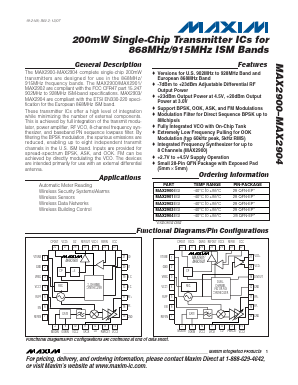 MAX2900EGI Datasheet PDF ETC