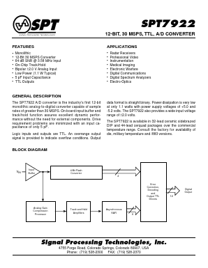 SPT7922SCJ Datasheet PDF ETC