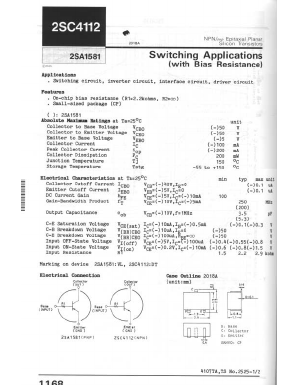 2SA1581 Datasheet PDF ETC