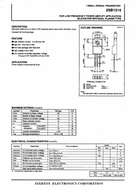 2SB1314 Datasheet PDF ETC