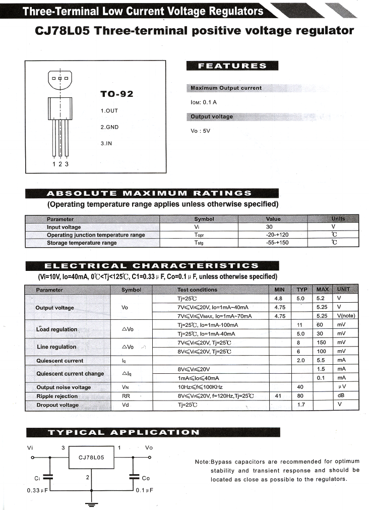 CJ78L05 Datasheet PDF ETC