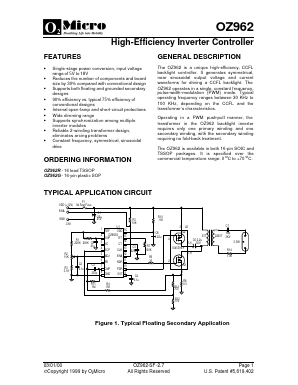 OZ962R Datasheet PDF ETC