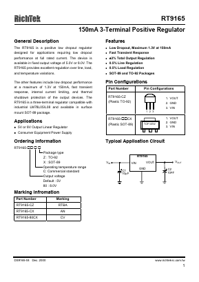 RT9165 Datasheet PDF ETC