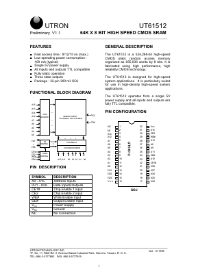 UT61512-12 Datasheet PDF ETC