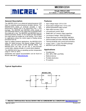 MIC5504-2.2YMT-T5 Datasheet PDF ETC