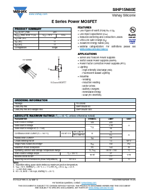 SIHP15N60E-GE3 Datasheet PDF ETC