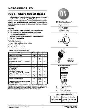 NGTG15N60S1EG Datasheet PDF ETC