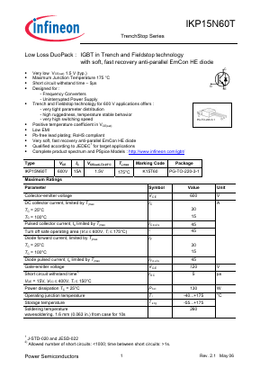 IKP15N60T Datasheet PDF ETC