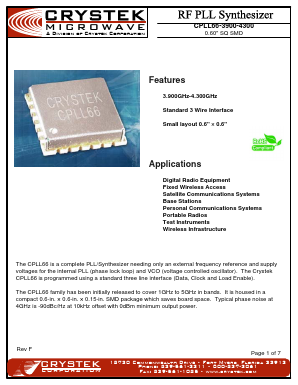 CPLL66-3900-4300 Datasheet PDF ETC