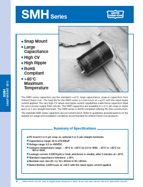 ESMH401VSN391MR45S Datasheet PDF United Chemi-Con, Inc.