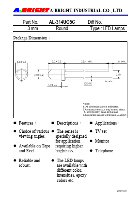 AL-314UO5C Datasheet PDF ETC